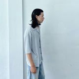 Ice Mist Textured Open Collar Shirt