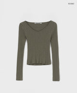 [MADE] Rubili Wide V-Neck Long Sleeve T-Shirt