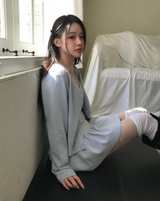 [♡MADE♡] tone due knit flare ops + soft cd SET