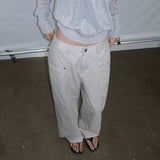 [Ritzdean] Rivet Square Pocket Wide Pants - 3color