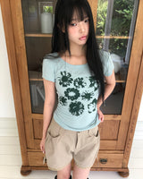 Cheritz Flower Short Sleeve T-Shirt