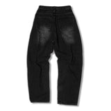 Usual Balloon Front Cut Denim Pants - 4COLOR