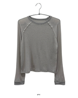 ミニューシースルーウール切開長袖Tシャツ(4c)