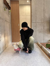 モヘアバラクラバフードニット3C