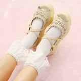 cotton lace socks (3colors)