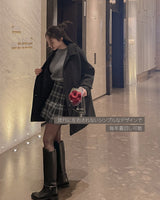 Wool half coat