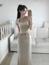 Lumi Square Half-Neck Sleeveless Dress Set