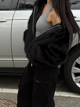 [Unisex] Fur 2way hood zip up(4color)