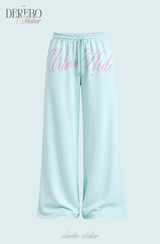 Taylor Mint Lettering Casual Wide Pants