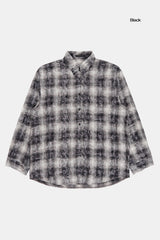 Moss bleach ombre check shirt