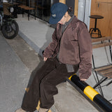 Harrington blouson jacket / Brown