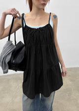 [MADE] Snua Shirred Sleeveless Mini Dress