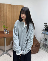 Para Soft Henley Neck Long Sleeve Tee