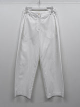 Curved Cotton Barrel Pants