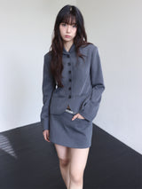 クラシックラウンドジャケット (GREY)