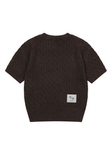SERIN SMALL LOGO CABLE HALF KNIT (2COLOR)