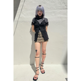レオパードフラワースカート