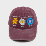 NATIVITY MM CAP STONE WASHING (BURGUNDY)