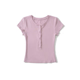Lora Button Slim Tee