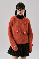 Tommy Flower Knit [Orange]