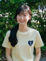 ハートロゴTシャツ - イエロー