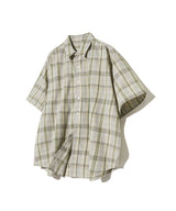 87-STAN071 Soft Vintage OverFit Short-Sleeved Check Shirt