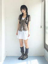 Shirring Flared Dress
