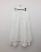 フリル刺繍レイヤードスカート (2color)