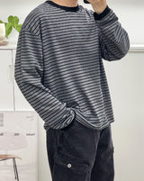 ヤタイボーダーオーバーフィット長袖Tシャツ
