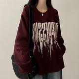 Dipp リブドニット長袖Tシャツ