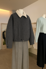 Boa Collar Short Blouson Jacket