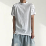 モック インシジョン スパンデックス ショートスリーブ Tシャツ