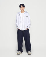 25FW OVERLAPPING HOODIE ZIP UP MELANGE