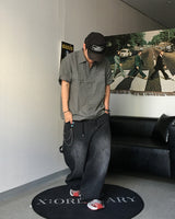 TC パッチワークバンディングデニムパンツ (3C)