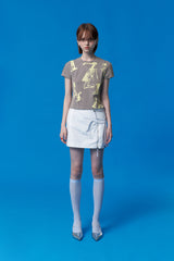 INCISION COVER-UP SKIRT [WHITE]