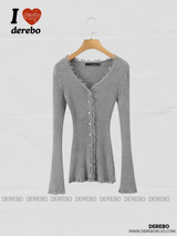 Elise Knitwear Pleats Skirt Cardigan Two-Piece