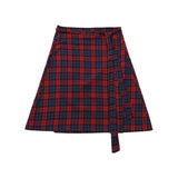 タータンチェックラップスカート RED