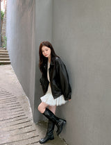 #LV Vintage Black Leather Jacket 