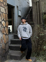 Denim stage fleece hoodie