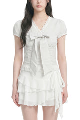 Classy Ribbon Stripe Blouse