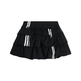 Triple Stripe Ruffle Skirt 231776618