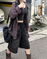 Rui Vintage Wine Check Shirt