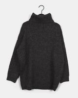 ロープタートルネックボカシニットドレス