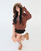 Suede cancan skirt pantskirt