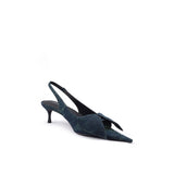 Colorful Bridge丨Lapel Design Washed Denim Cat Heels Women's Fashion Backless Sandals