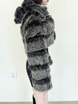 [Only Seow] 1107. Big hood fur crop jk (3color)