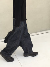 Verity Two-Tuck Curved Denim Pants