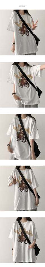 Lime Illustration Digital Printing Overfit Short Sleeve