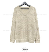 Little V-neck Cable Knit