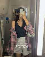 【MADE】Checked hooded shirt